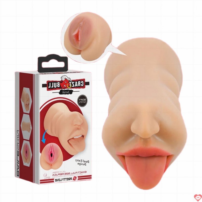 Âm đạo giả 2 đầu âm đạo và miệng siêu mềm Crazy Bull Sarah