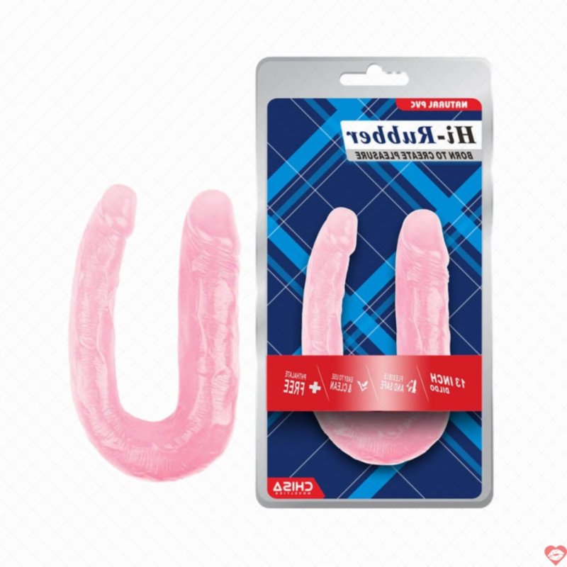 Dương vật giả 2 đầu Chisa Hi-Rubber 13 Inch hồng silicon mềm mại trải nghiệm đa dạng kích thích 