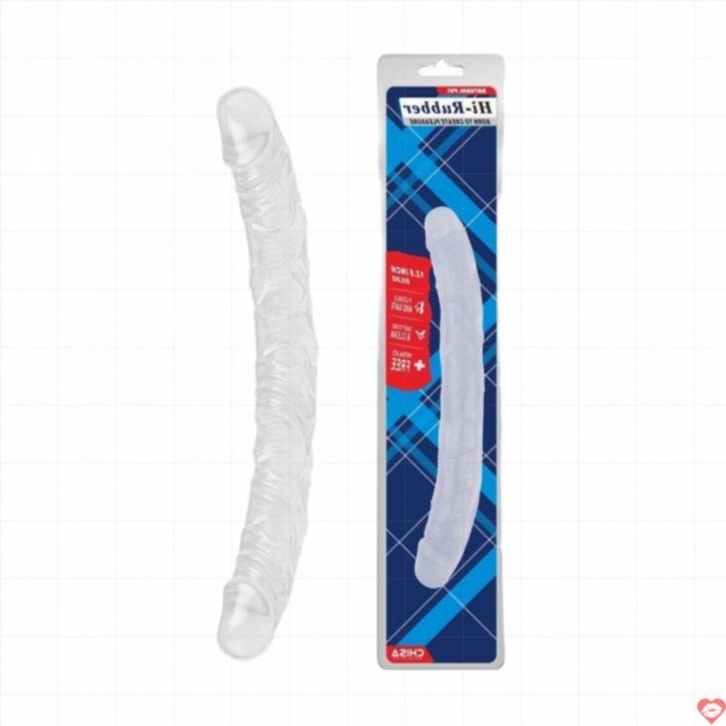 Dương vật giả 2 đầu Chisa Hi-Rubber trắng 12.8 Inch siêu mềm 