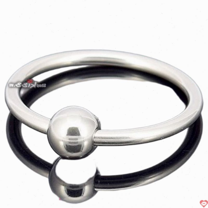 Vòng đeo dương vật inox 1 bi chống xuất tinh sớm kéo dài thời gian 