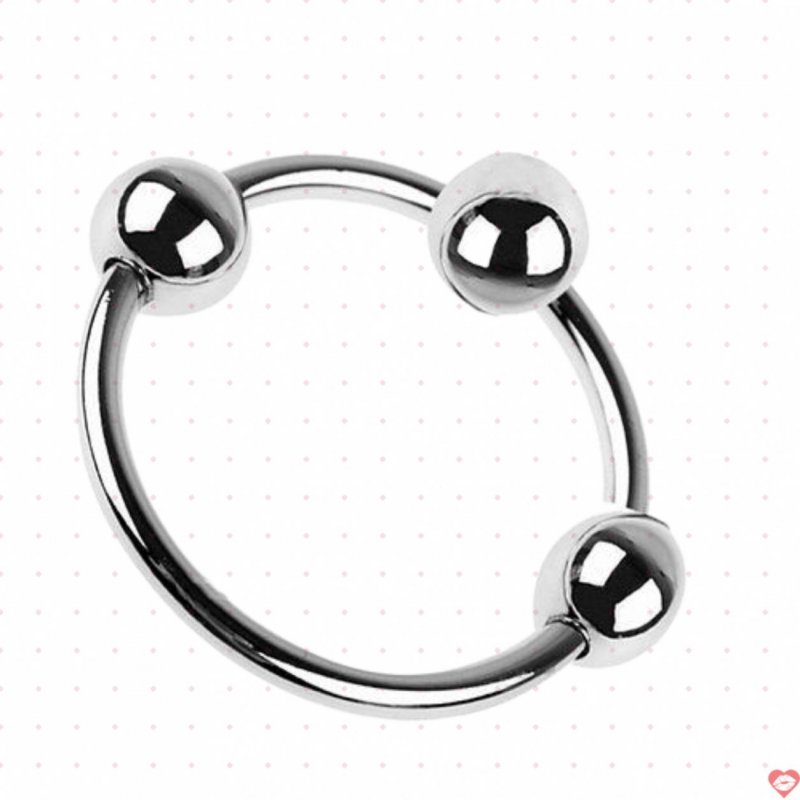 Vòng đeo dương vật 3 bi thép không gỉ tăng khoái cảm kéo dài 