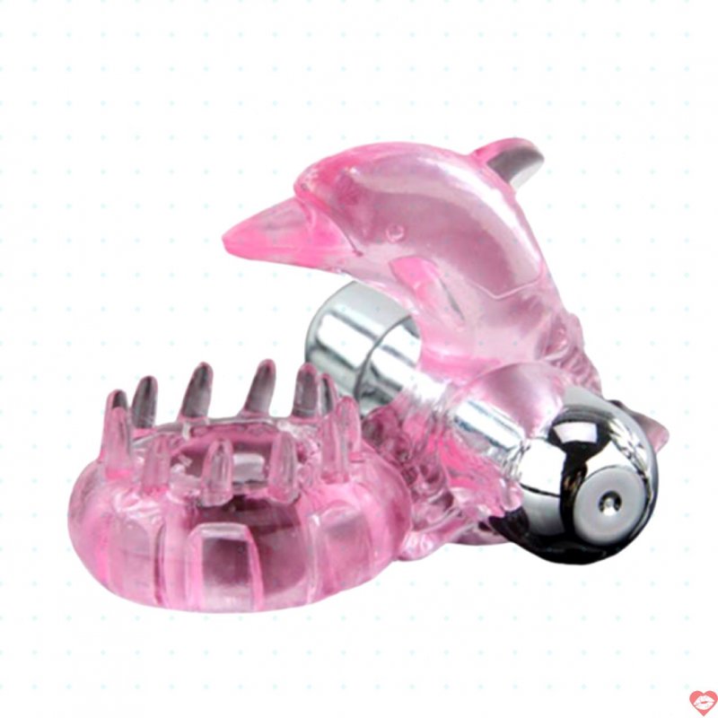 Vòng rung Baile Love Dolphin silicon mềm tăng khoái cảm đôi 