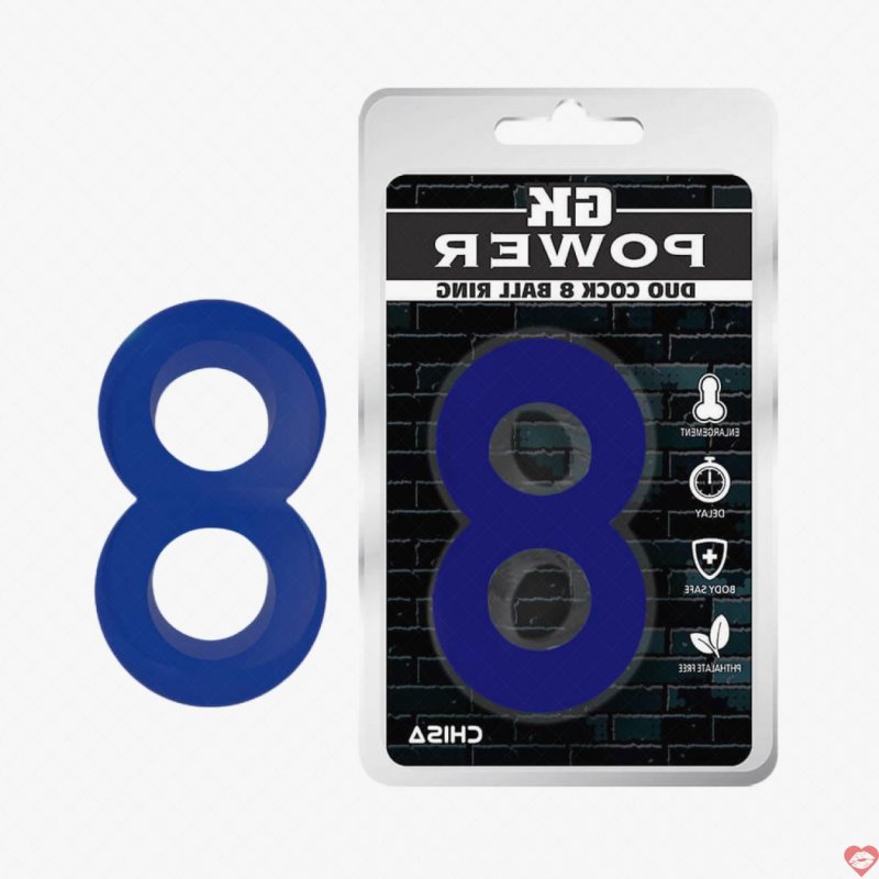 Vòng đeo kéo dài thời gian Chisa Duo 8 Ball Ring Blue tăng khoái cảm 