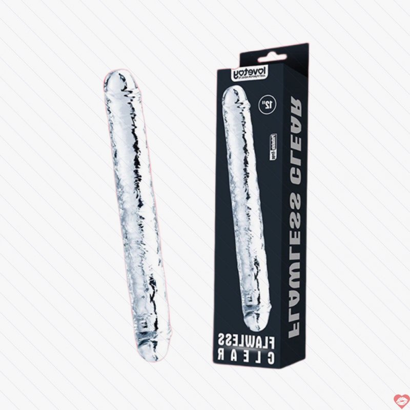 Dương vật giả 2 đầu Lovetoy Clear 12 inch silicon mềm mại kích thích 