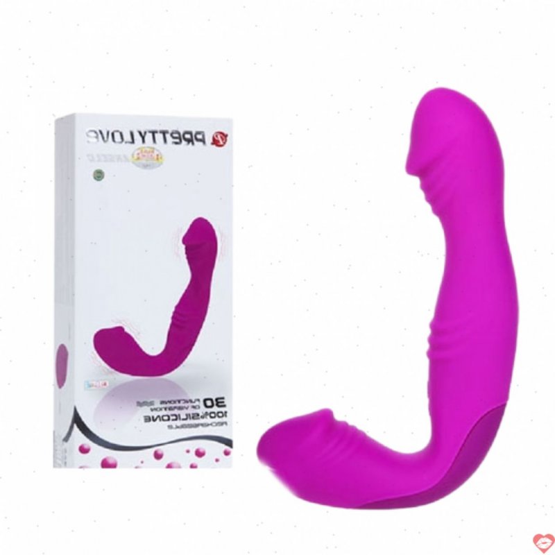 Dương vật silicon hai đầu cao cấp 30 kiểu rung Prettylove độc đáo 