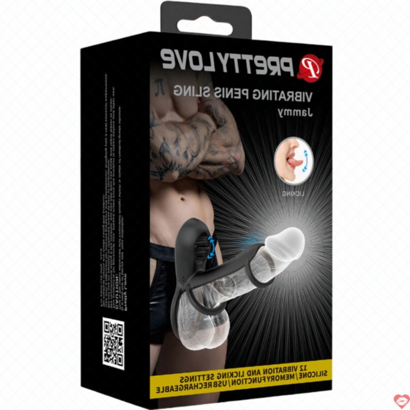 Vòng Rung Đeo Dương Vật Kết Hợp Lưỡi LIếm Siêu Phê - Prettylove Penis Sling