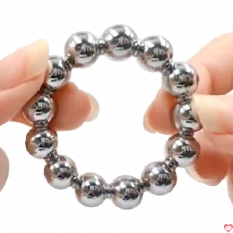 Vòng Bi Inox Kiểu Chuỗi Đeo Dương Vật Làm Sướng Âm Hộ Nữ