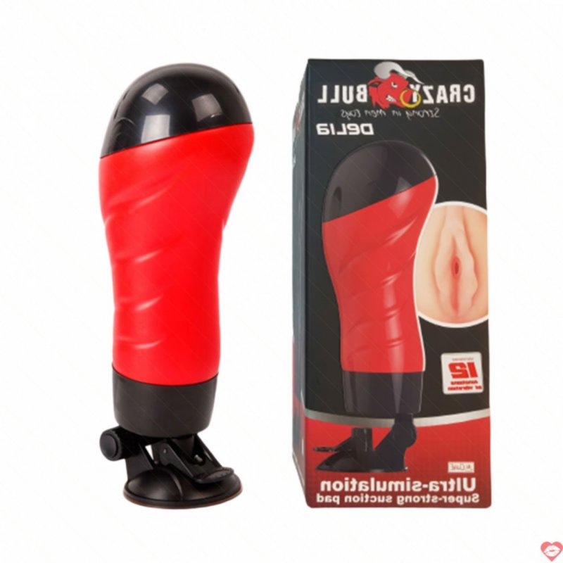 Âm đạo giả Baile Crazy Bull Red Delia silicon mềm mại rung xoay 