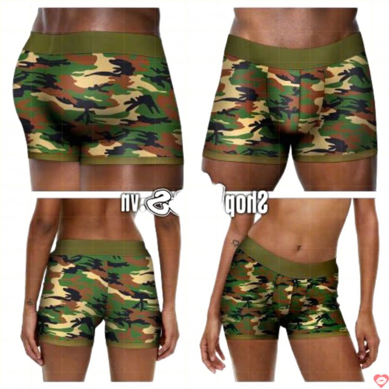 Quần short gắn dương vật Lovetoy Camo Strapon thiết kế sang trọng 