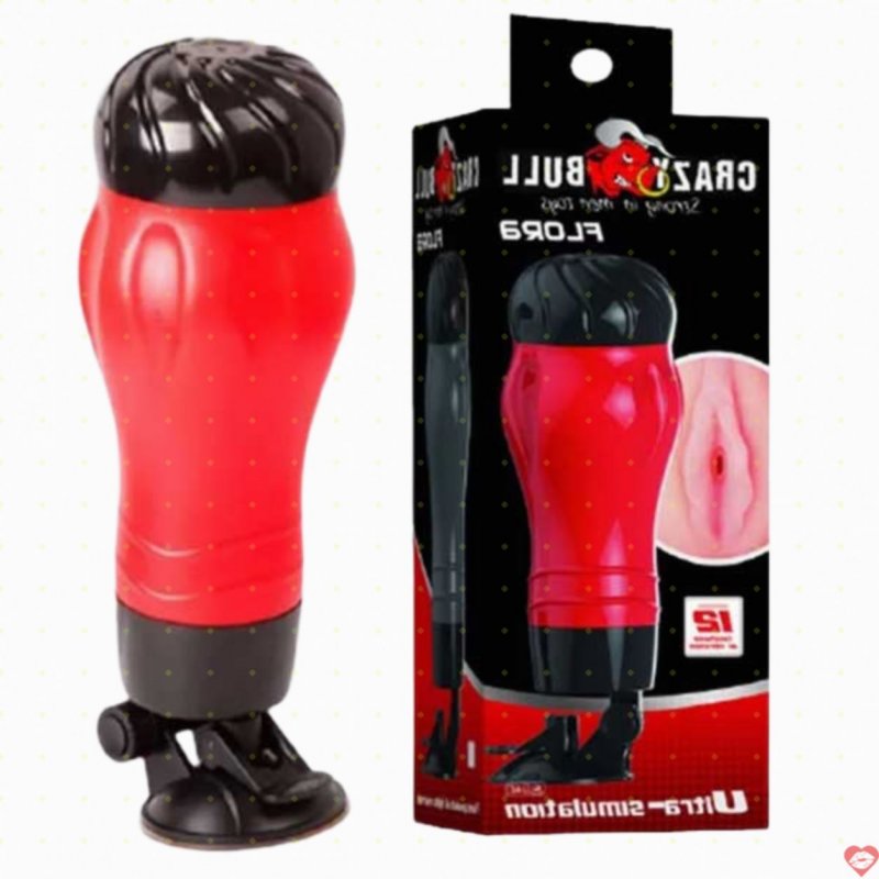 Âm Đạo Giả Dính Tường Crazy Bull Flora Red – 12 Chế Độ Rung