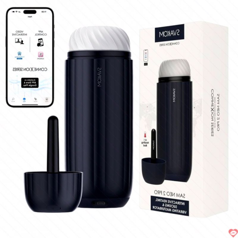 Máy thủ dâm nam rung mút có sưởi ấm kết nối App Svakom Sam Neo 2 Pro