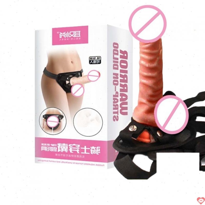 Dương vật giả đeo dây Knight gân nổi Silicone y tế tăng kích thích 
