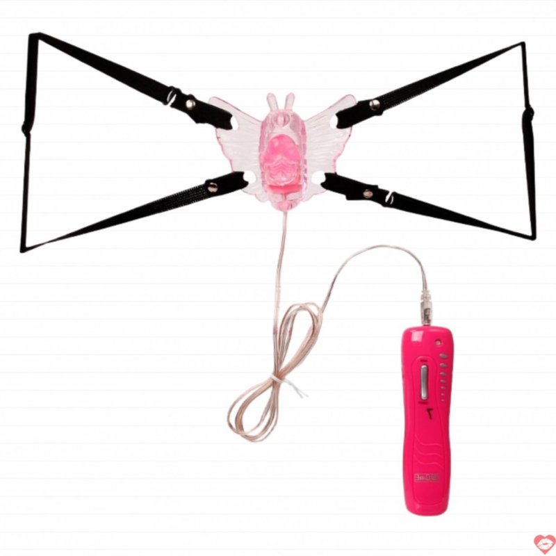Dương vật giả dây đeo con bướm mini rung mạnh mẽ, silicon an toàn 