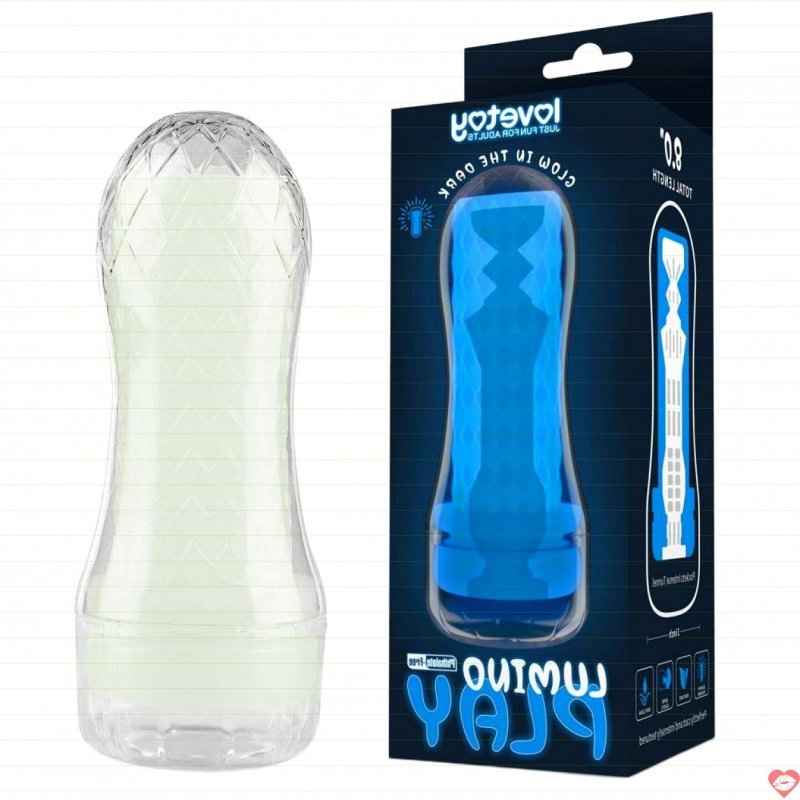 Cốc thủ dâm trong suốt Lovetoy USA Lumino Play Masturbator dạ quang