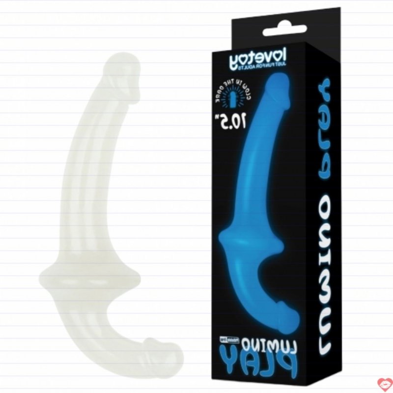 Dương vật Lovetoy Lumino hai đầu trong suốt kích thích LES 
