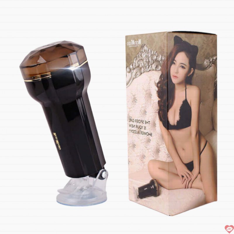 Âm Đạo Giả Cao Cấp Manmiao - Đèn Pin Rung Gắn Tường