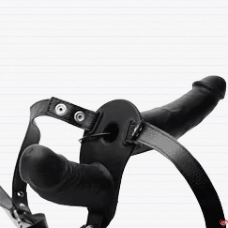 Dụng Cụ Tình Dục Lesbian Hai Đầu Sextoy Silicone Đen Kích Thích 