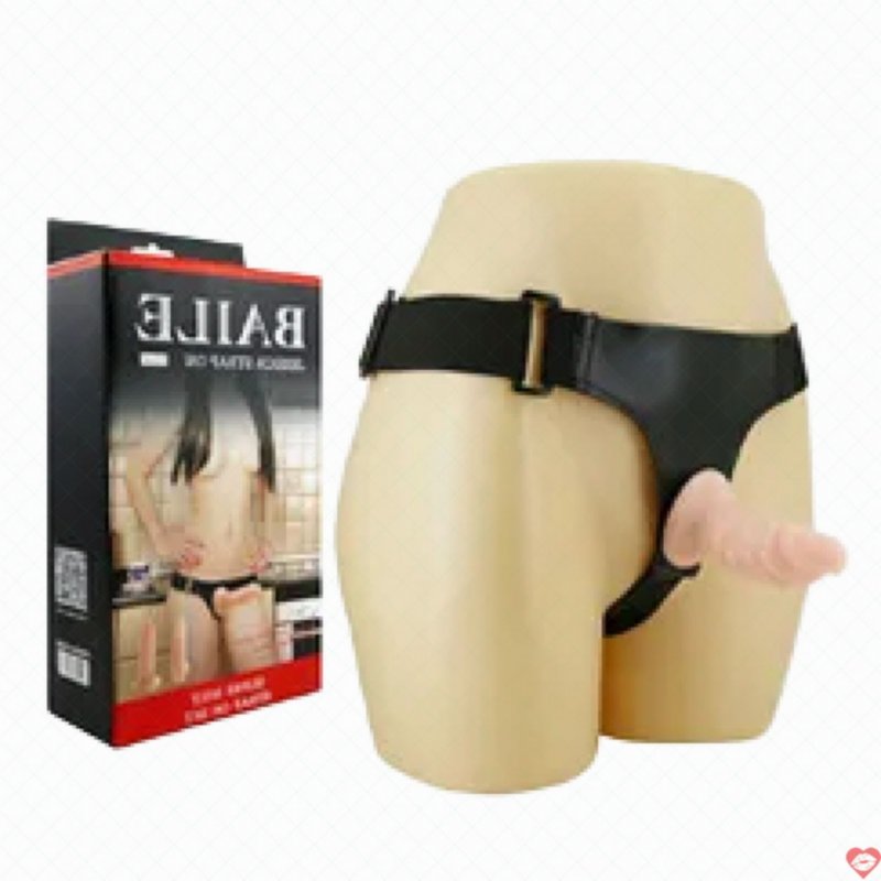 Dương vật giả dây đeo mini hai đầu siêu mềm mịn, chơi vui 