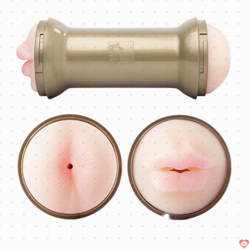 Cốc thủ dâm 2 đầu kim loại sang trọng Double Pumped Gold cực đã 