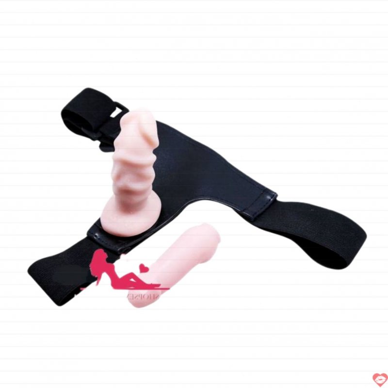 Dương vật giả silicone mềm size nhỏ dây đeo tiện lợi cho cặp đôi LES 