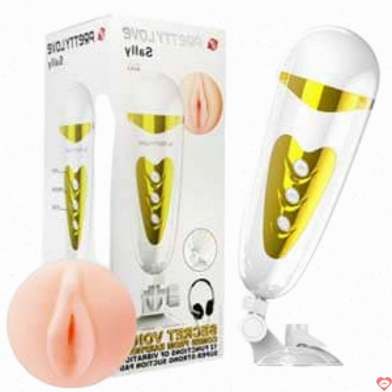 AD45E Âm đạo giả gắn tường có rung âm thanh rên rỉ được nam thích