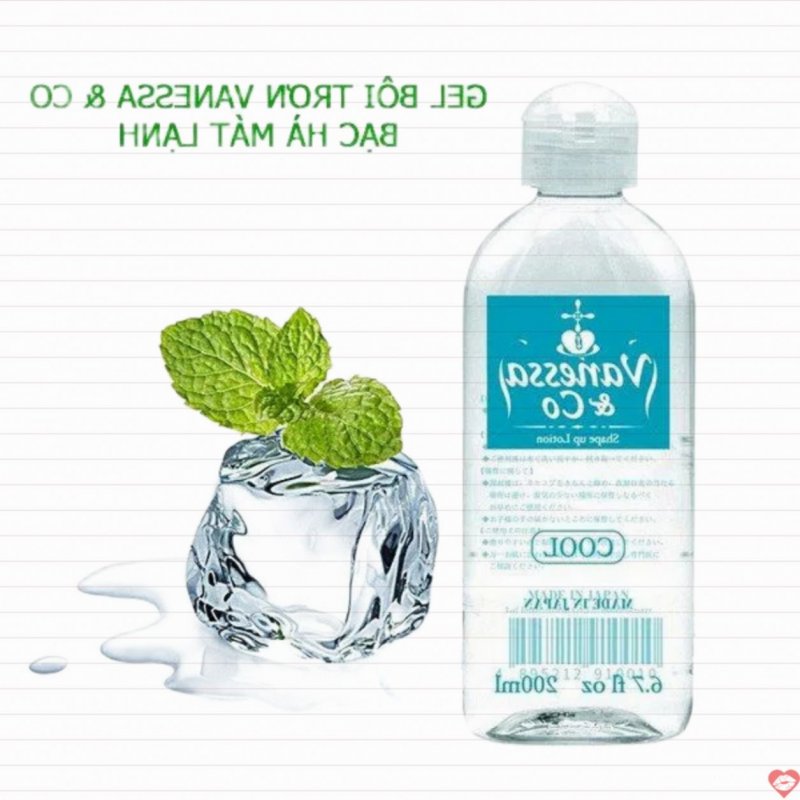 Gel bôi trơn bạc hà Vanessa Nhật 200ml mát lạnh siêu trơn 