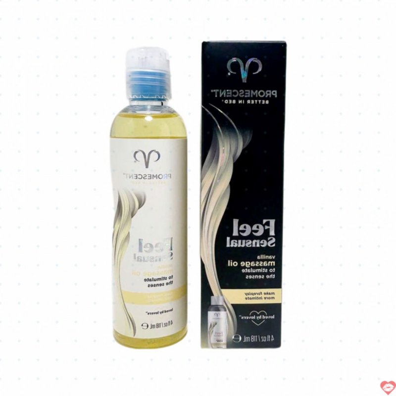 Dầu mát xa vani ấm nóng Promescent Feel Sensual 118ml tăng khoái cảm thân mật 