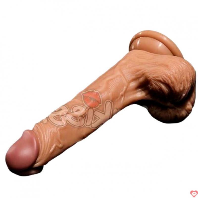 Dương vật silicon mềm mịn Real Dildo rung thụt sưởi ấm kích thích 