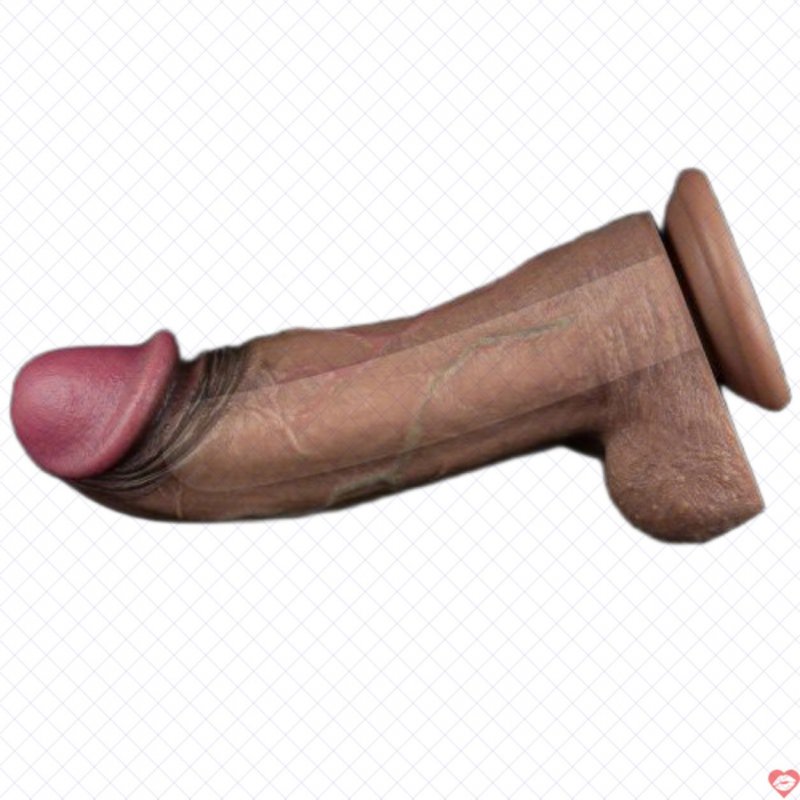 Dương vật giả silicone 2 lớp XXL Lovetoy 11 inch hít tường an toàn 