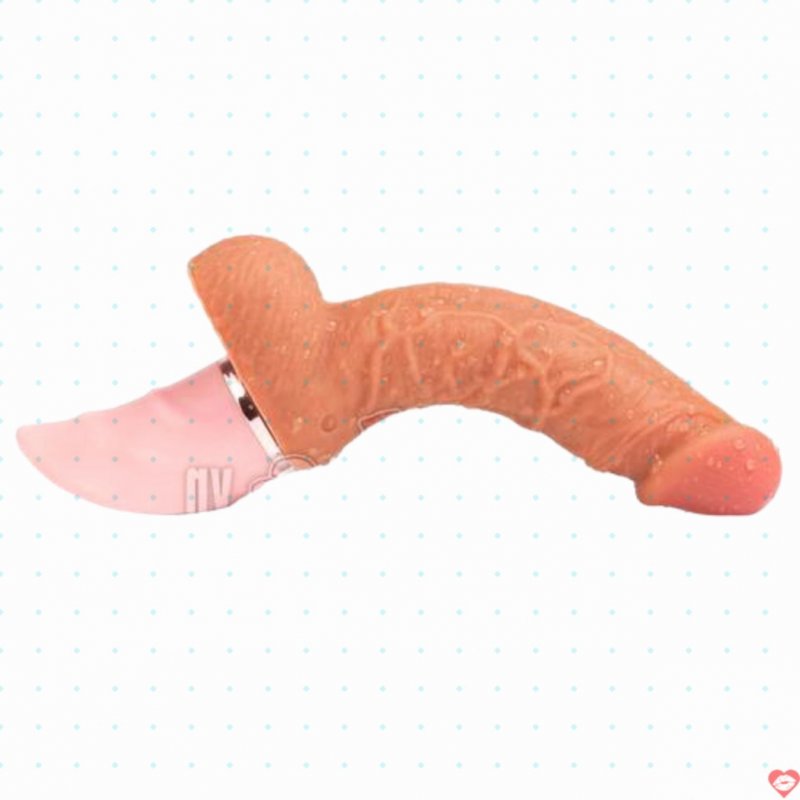 Joker dương vật giả silicon rung bẻ cong massage kích thích 