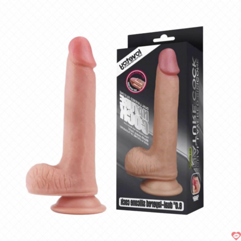 Dương vật giả Lovetoy dính tường silicon mềm tăng khoái cảm 