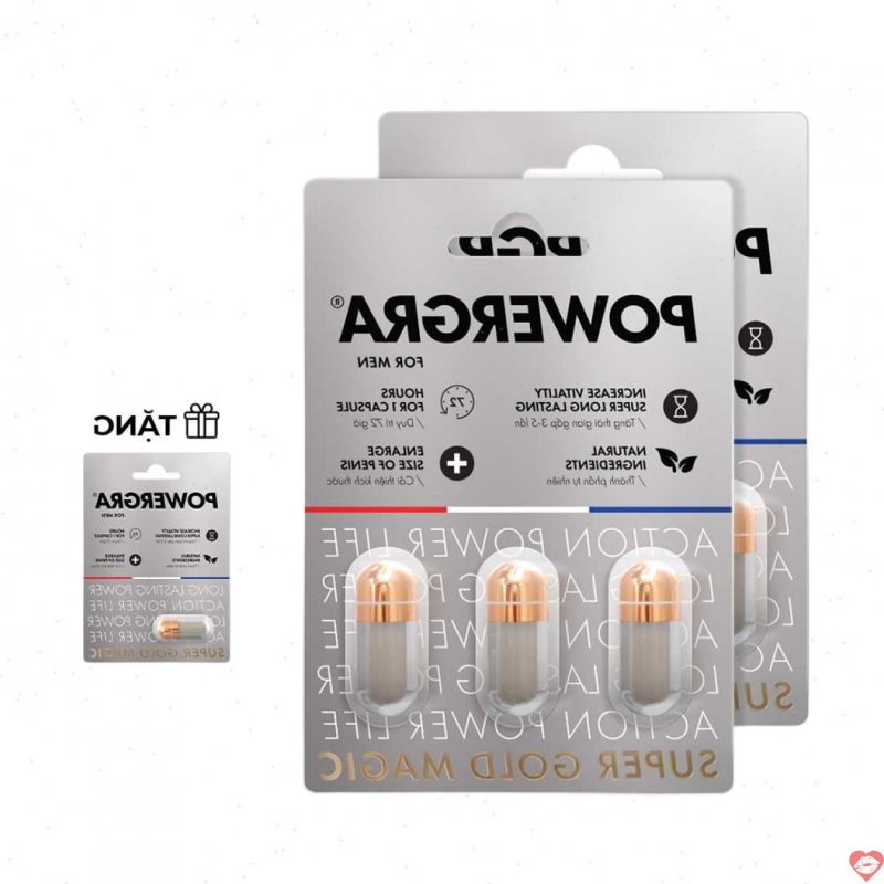 Bộ 2 vỉ viên uống Powergra For Men tăng cường sinh lý kéo dài thời gian 