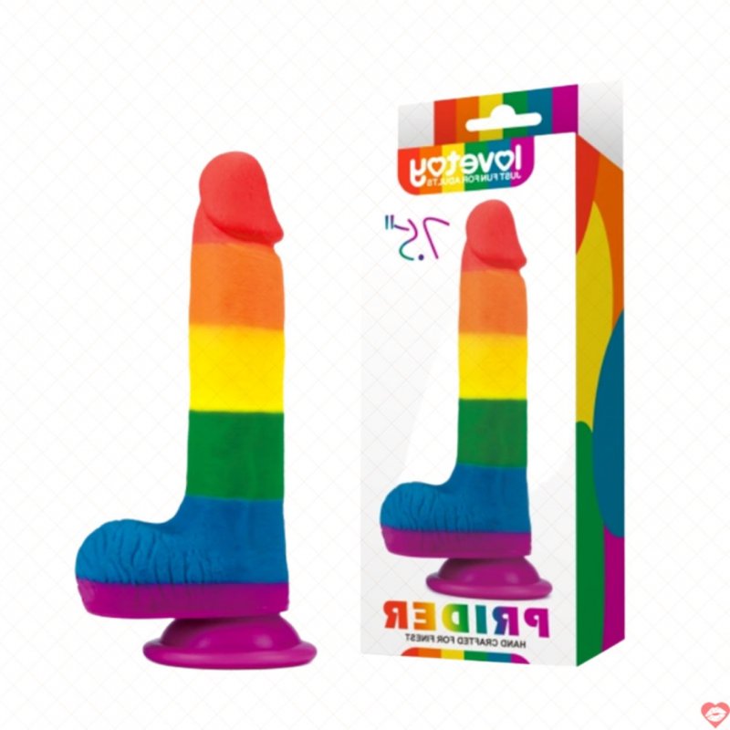Lovetoy Prider 7.5 inch Dương vật giả dính tường siêu mềm mại 