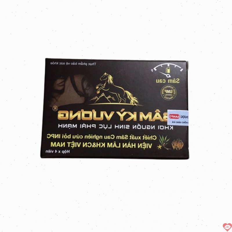 Thảo dược tăng sinh lý nam Sâm Kỳ Vương chính hãng hộp 4v 