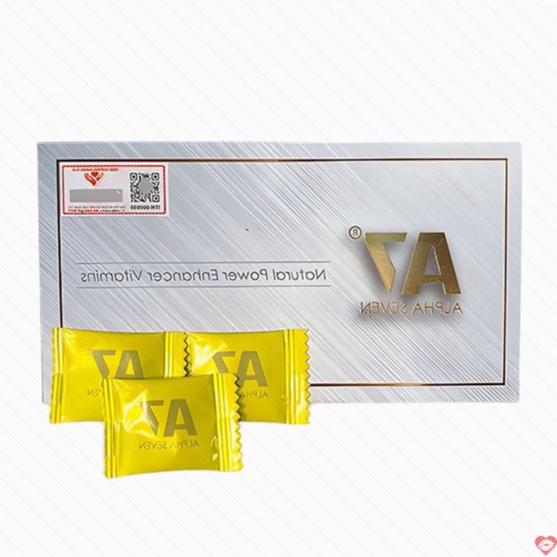 Kẹo A7 Alpha Seven tăng cường sinh lực mạnh mẽ hộp 10 viên 