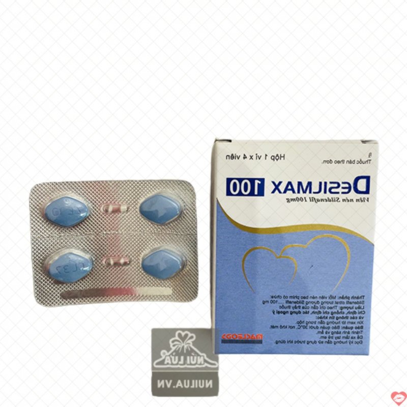 Desilmax 100mg thuốc cường dương hộp 4 viên tăng cường sinh lý nam 
