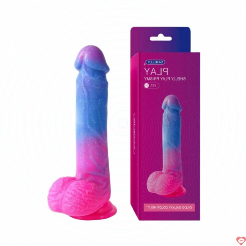 Dương vật giả dính tường Shelly Play Prismy 14.5cm galaxy sắc nét 