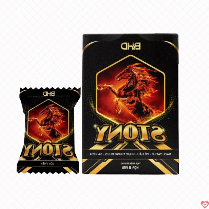 Kẹo Stony Hộp 8 Viên Chính Hãng Tăng Cường Sinh Lý An Toàn 