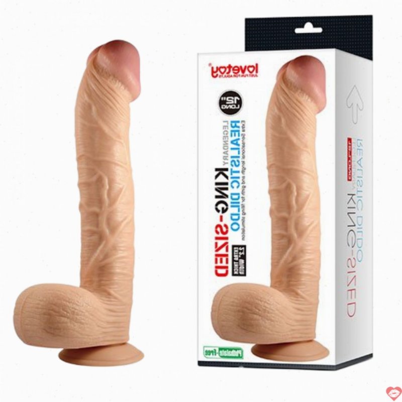 Dương vật giả gắn tường Lovetoy King Sized 12 inch siêu thật cao cấp 