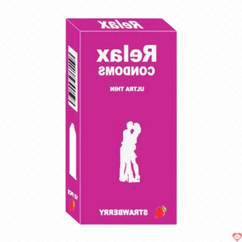Bao cao su Relax hương dâu siêu mỏng an toàn hộp 12 cái 