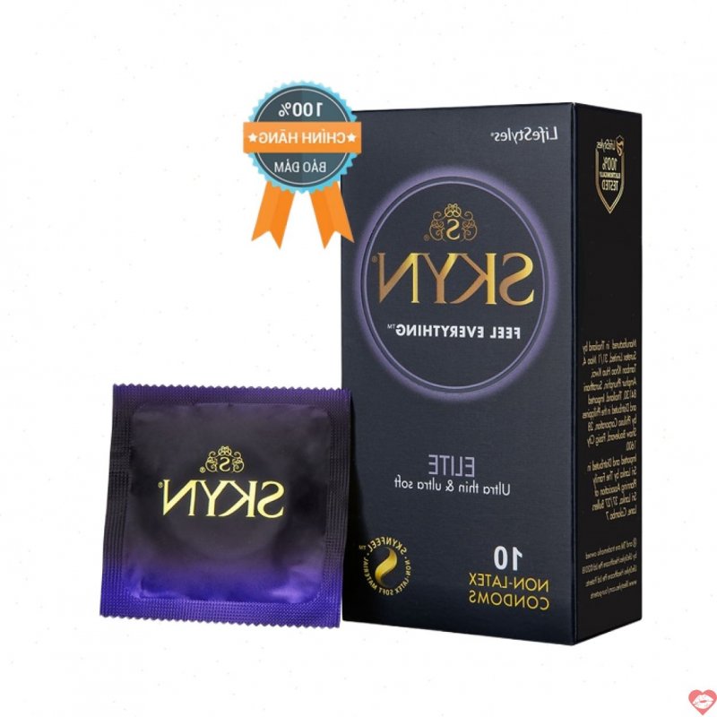 Bao cao su Skyn Elite siêu mỏng kết hợp mềm mại an toàn 