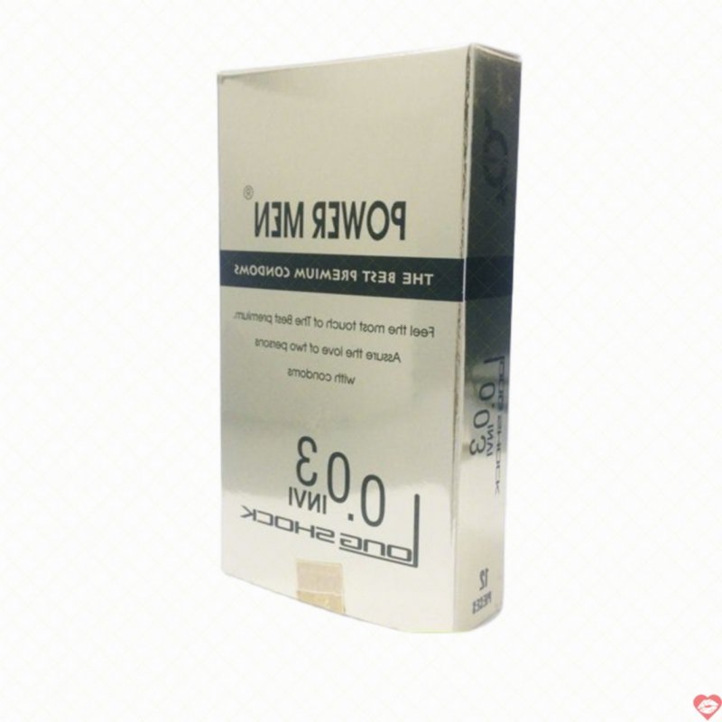 Bao cao su siêu mỏng Power Men 0.03 chống xuất tinh sớm kéo dài 