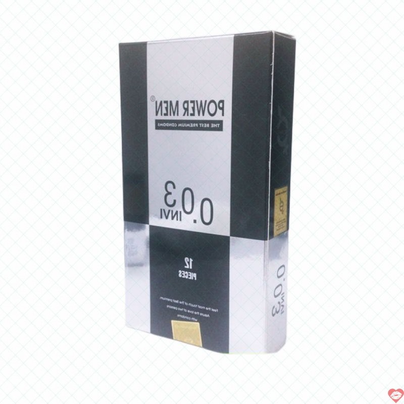 Bao cao su siêu mỏng Power Men 0.03 Hàn Quốc gel nhiều tạo cảm giác thật 