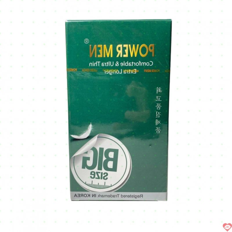 Bao cao su size lớn 55mm siêu mỏng kéo dài thời gian Power Men chính hãng 