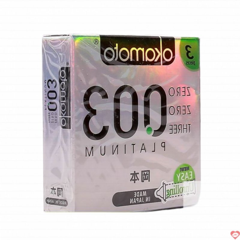 Okamoto 0.03 Platinum siêu mỏng cao cấp cảm giác thật mua ngay 