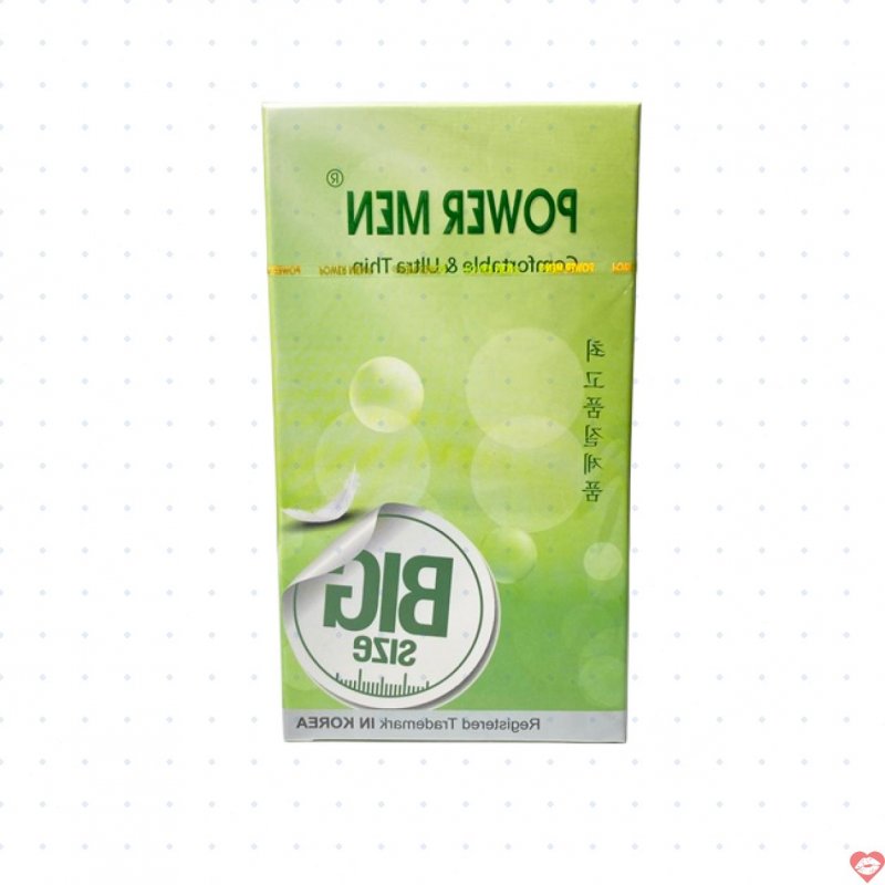 Bao cao su size lớn 55mm siêu mỏng Power Men, an toàn thoải mái 