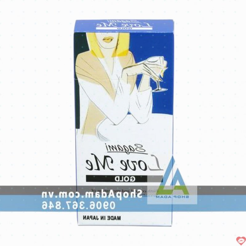 Bao cao su Sagami Love Me Gold siêu mỏng Silicon tăng khoái cảm 