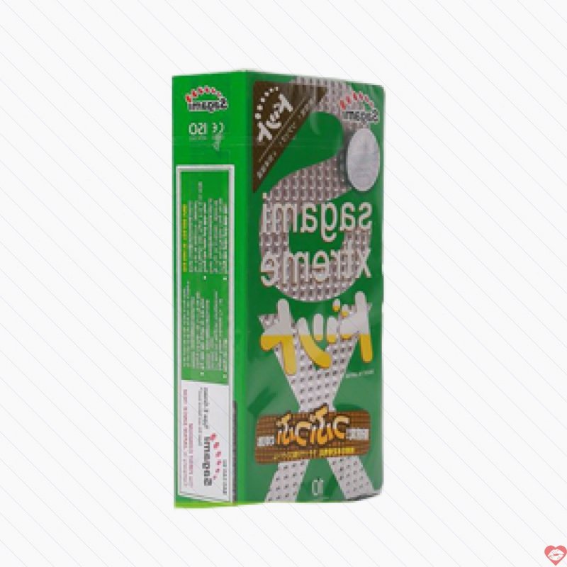 Bao cao su Sagami Xtreme Green gai tăng hưng phấn co giãn tốt 