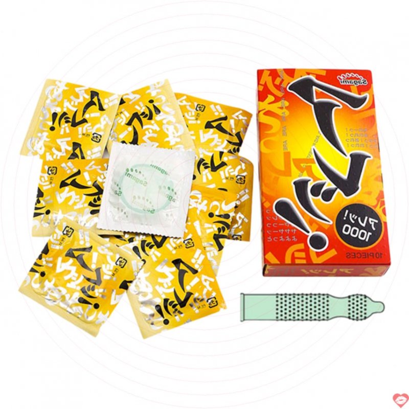 Bao cao su Sagami Are Are siêu mỏng gai nổi kích thích khoái cảm hộp 10 