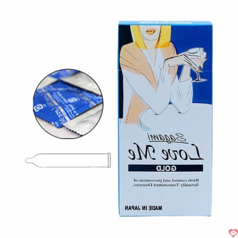 Bao cao su Sagami Love Me Gold 10 chiếc chất lượng an toàn 